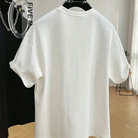 Cute Heart - adorned White T - shirt: Unlocking the Code of Sweet Fashion - Picture 2 of 4